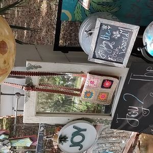 Patricia Nash Granny Square Crocheted Crossbody Purse